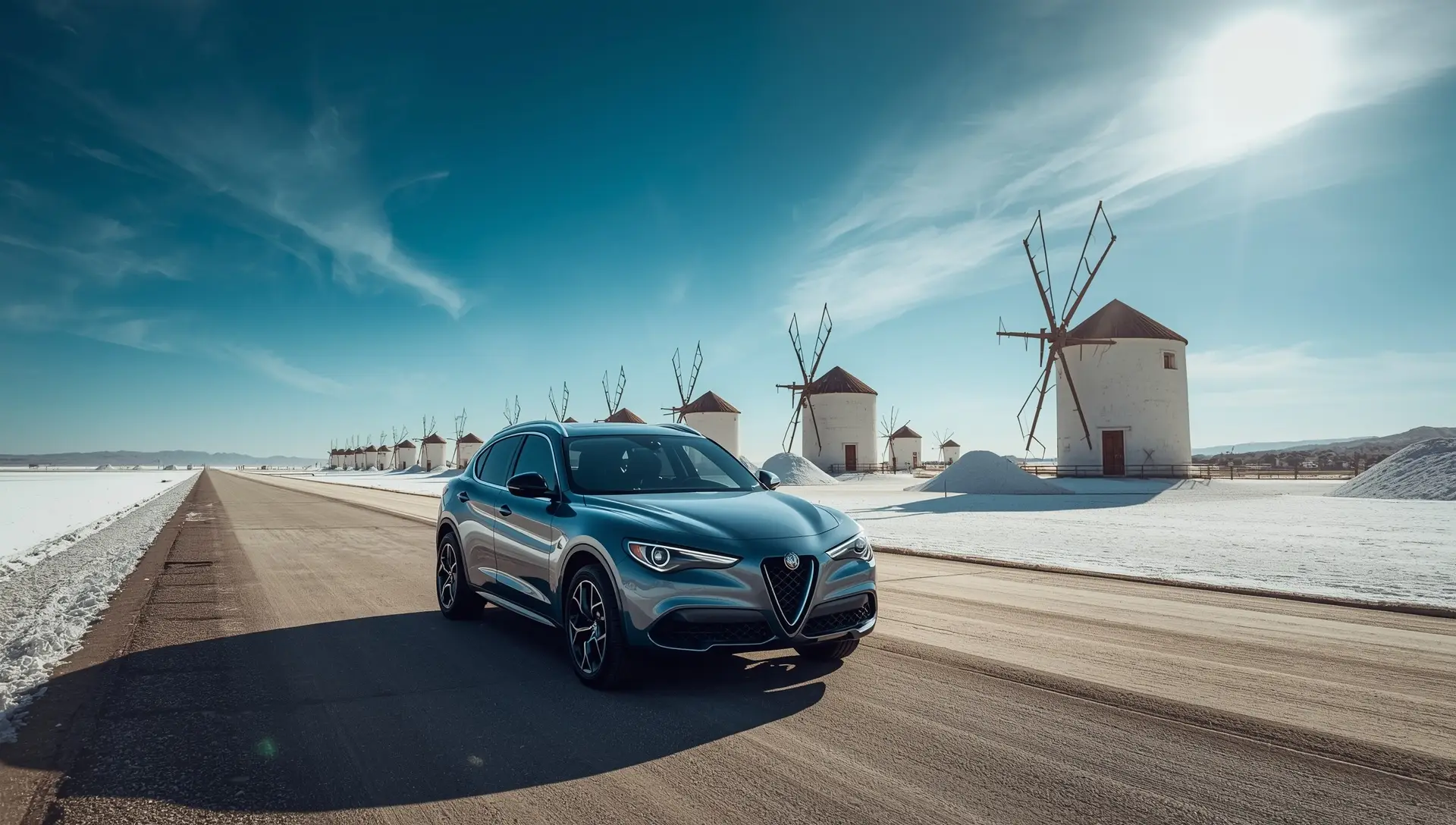 Panorama costiero di Trapani con auto