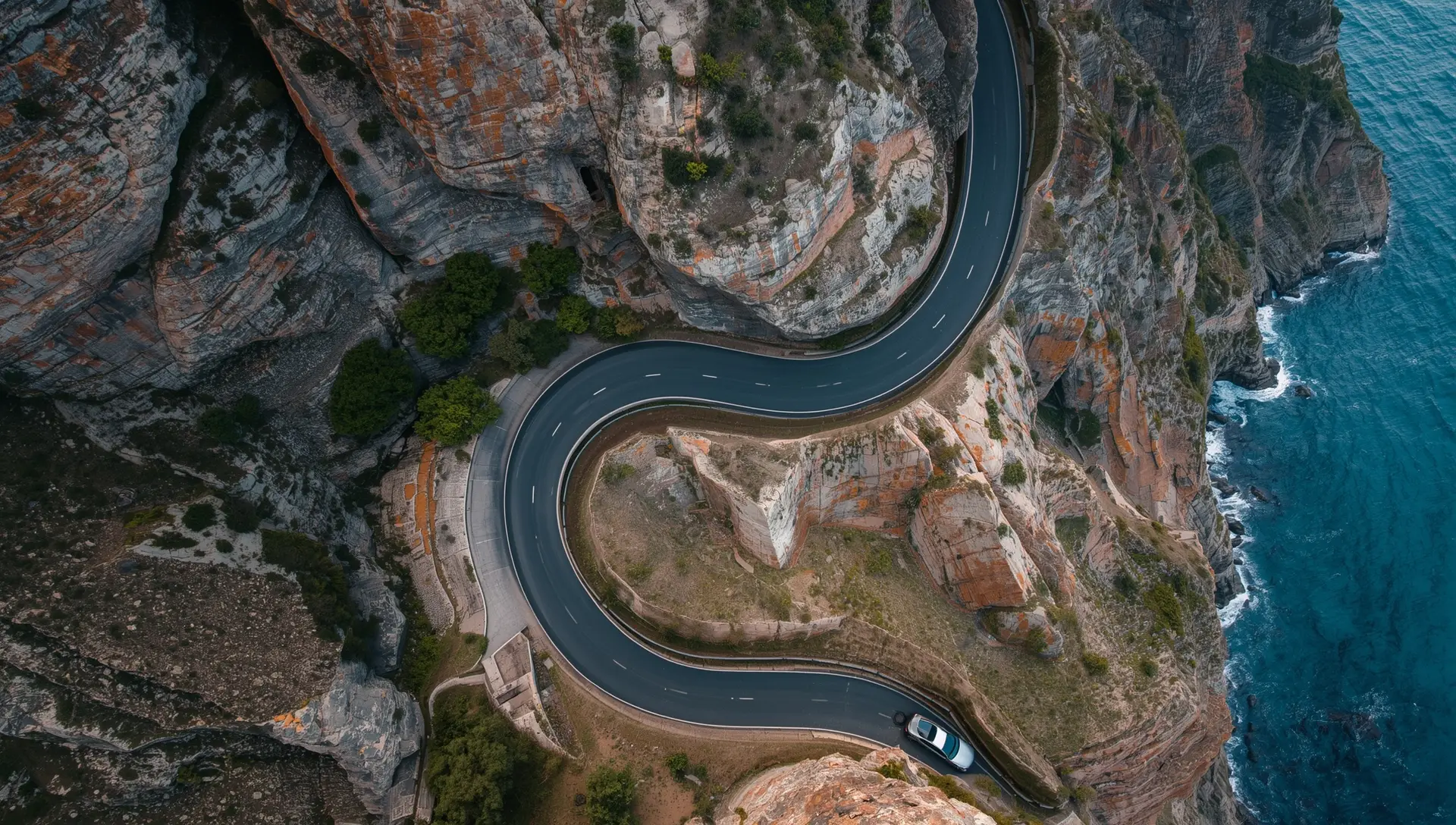 Strada verso Erice da Trapani